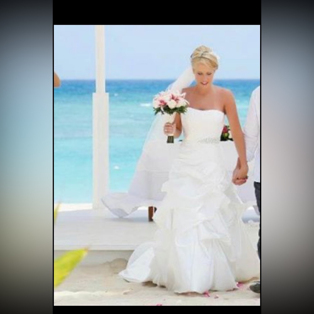 Wedding dress worn once then cleaned and packaged - size 6 was not altered